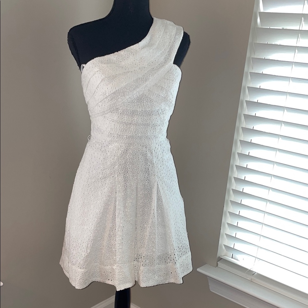 BCBG White One-Shoulder Dress NWT 4